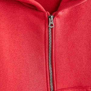 Red Zip Through Hoodie (3-12yrs)