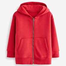 Load image into Gallery viewer, Red Zip Through Hoodie (3-12yrs)
