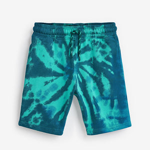 Navy Blue Tie Dye All Over Print Shorts (3-12yrs)
