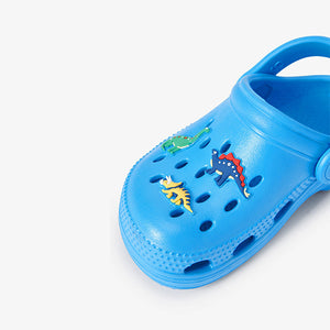 Cobalt Blue Dino Clogs (Younger Boys)