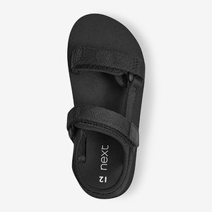 Black Strap Touch Fastening Trekker Sandals (Older Boys)
