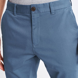 Bright Blue Slim Fit Stretch Chino Trousers