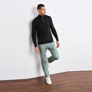 Light Sage Green Slim Fit Stretch Chino Trousers
