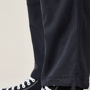 Navy Blue Slim Fit Authentic Stretch Cotton Blend Cargo Trousers