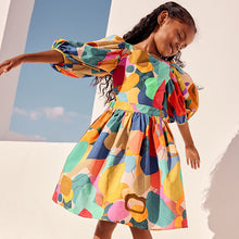 Load image into Gallery viewer, Rainbow Printed Cotton Dress (3-12yrs)
