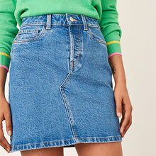 Load image into Gallery viewer, Mid Blue Denim Mini Skirt
