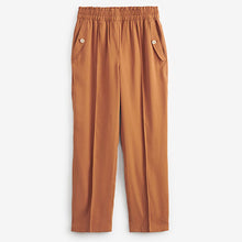 Load image into Gallery viewer, Bronze Brown Twill Smart Taper Leg Trousers
