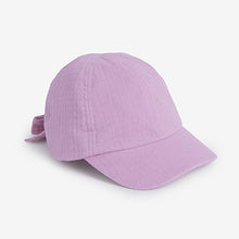 Load image into Gallery viewer, Lilac Purple Bow Back Cap (3mths-6yrs)
