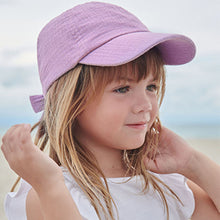 Load image into Gallery viewer, Lilac Purple Bow Back Cap (3mths-6yrs)
