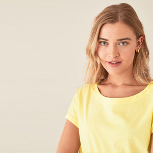 Yellow Cap Sleeve T-Shirt