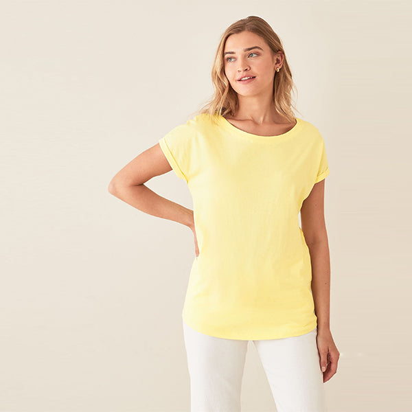 Yellow Cap Sleeve T-Shirt