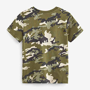 Khaki Green Camouflage Short Sleeves T-Shirt (3-12yrs)