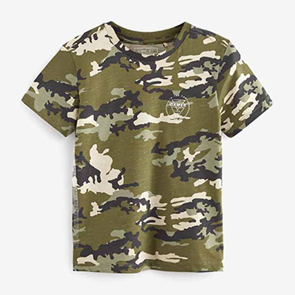 Khaki Green Camouflage Short Sleeves T-Shirt (3-12yrs)