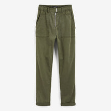 Load image into Gallery viewer, Khaki Green Zip Front Trousers
