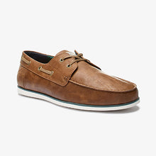 Load image into Gallery viewer, Tan Brown Boat Shoes
