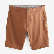Load image into Gallery viewer, Tobacco Brown Straight Fit Stretch Chino Shorts
