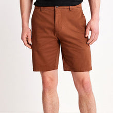 Load image into Gallery viewer, Tobacco Brown Straight Fit Stretch Chino Shorts
