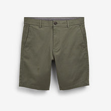 Load image into Gallery viewer, Khaki Green Slim Fit Stretch Chino Shorts
