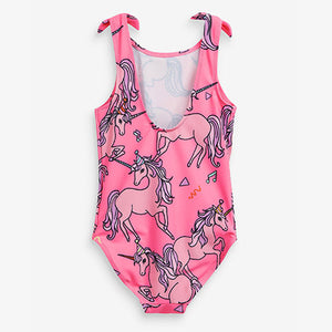 Fluro Pink Unicorn Swimsuit (3-12yrs)