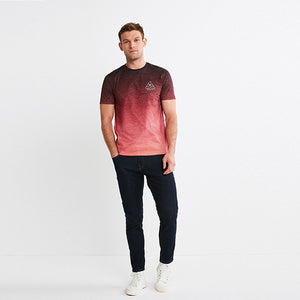 Coral/Red Dip Dye T-Shirt