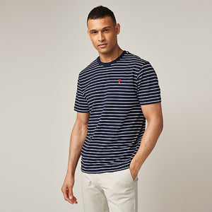 Navy Blue /White Simple Stripe T-Shirt