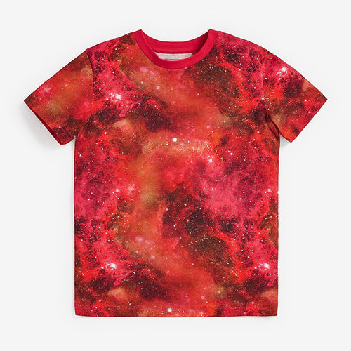 Red Galatic All Over Print T-Shirt (4-9yrs) - Allsport