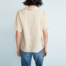 Load image into Gallery viewer, Stone Natural Overhead Collar Pocket Top
