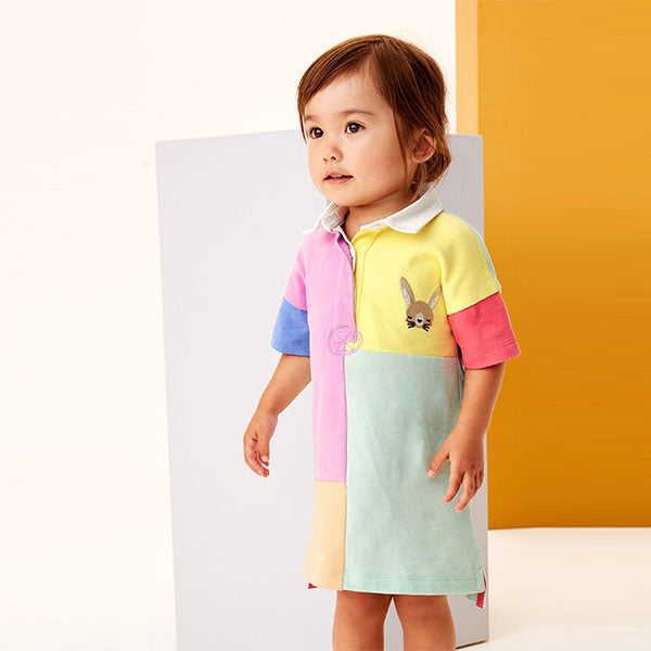 Pastel Short Sleeve Rugby Polo Dress (3mths-6yrs)