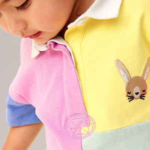 Pastel Short Sleeve Rugby Polo Dress (3mths-6yrs)