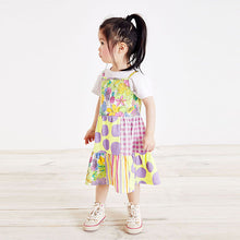 Load image into Gallery viewer, Lilac Purple 2 Piece Fabric Mix Sundress And T-Shirt Set (3mths-6yrs)
