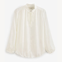 Load image into Gallery viewer, Cream Crinkle Satin Blouse
