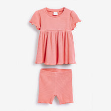 Load image into Gallery viewer, Pale Pink Rib Top &amp; Shorts Set (3mths-6yrs)
