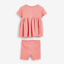 Load image into Gallery viewer, Pale Pink Rib Top &amp; Shorts Set (3mths-6yrs)
