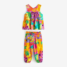 Load image into Gallery viewer, Tropical Floral Jersey Tier Vest &amp; Trousers Set (3mths-6yrs)
