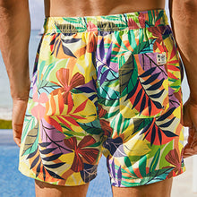 Load image into Gallery viewer, Multicolour Leaf Printed Swim Shorts

