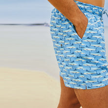 Load image into Gallery viewer, Blue Marlin Fish Printed Swim Shorts
