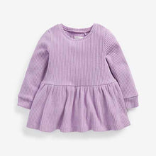Load image into Gallery viewer, Lilac Purple Long Sleeve Knitted Peplum Legging Set (3mths-5yrs)
