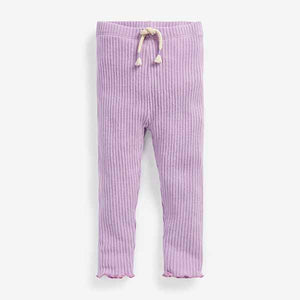 Lilac Purple Long Sleeve Knitted Peplum Legging Set (3mths-5yrs)