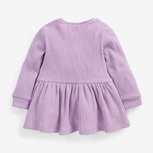 Load image into Gallery viewer, Lilac Purple Long Sleeve Knitted Peplum Legging Set (3mths-5yrs)
