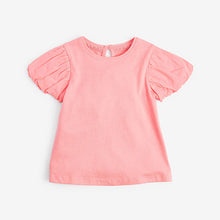 Load image into Gallery viewer, Blush Pink Cotton Puff Sleeve T-Shirt (3mths-6yrs)
