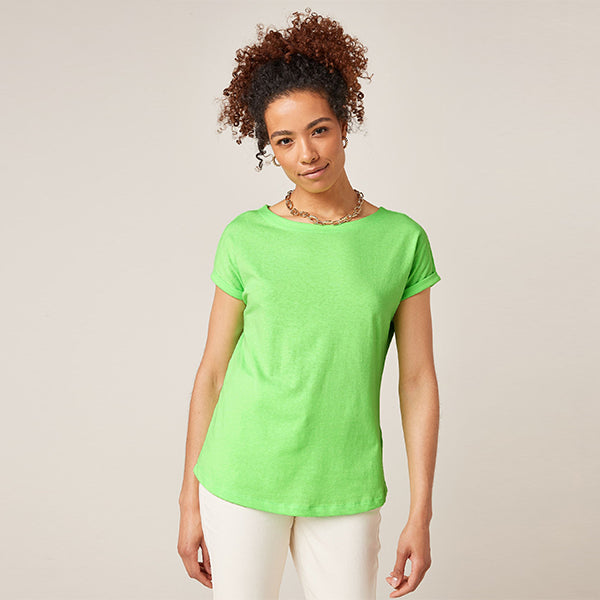 Fluro Green Cap Sleeve T-Shirt
