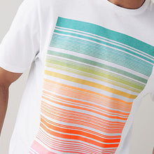 Load image into Gallery viewer, White Ombre Bar Regular Fit Graphic T-Shirt
