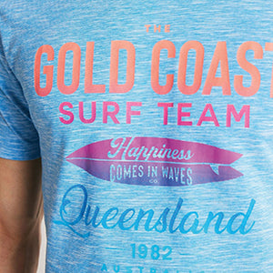 Blue Gold Coast Regular Fit Graphic T-Shirt