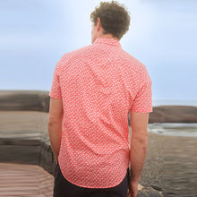 Load image into Gallery viewer, Coral/Red Printed Short Sleeve Shirt

