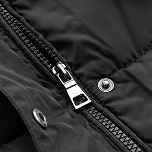 Black Shower Resistant Padded Hooded Coat