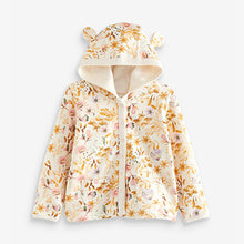 Load image into Gallery viewer, Ochre Floral Lightweight Jersey Baby Jacket (0mths-18mths)
