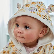 Load image into Gallery viewer, Ochre Floral Lightweight Jersey Baby Jacket (0mths-18mths)
