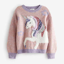 Load image into Gallery viewer, Pink Sequin Jumper (3-12yrs)
