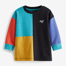 Load image into Gallery viewer, Multi Cosy Colourblock Long Sleeve T-Shirt (3mths-5yrs)
