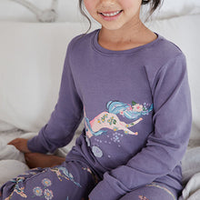 Load image into Gallery viewer, Blue/Cream Unicorn Floral 2 Pack Pyjamas (3-12yrs)

